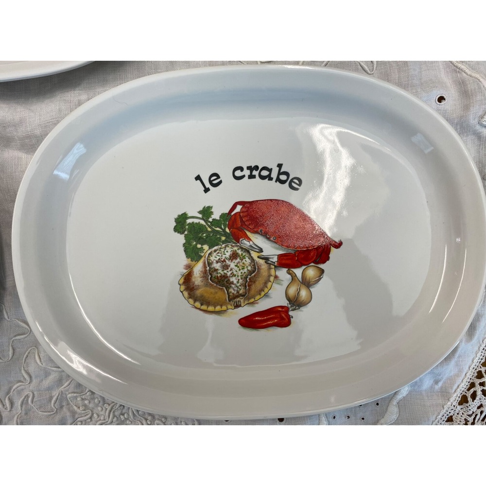 Crab Revol Plates Le Crab Seafood Plates 2 Made In France